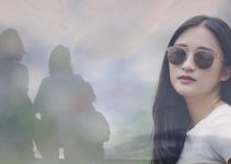 Asian girl with sunglasses, vision